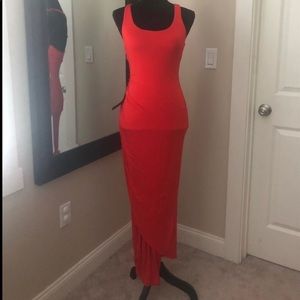 Bebe maxi spit dress small